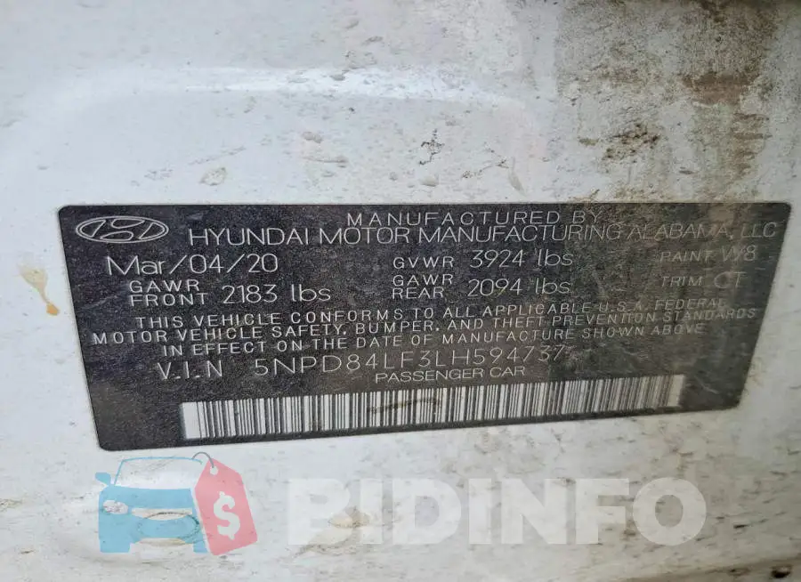 5NPD84LF3LH594737 Photo# 13