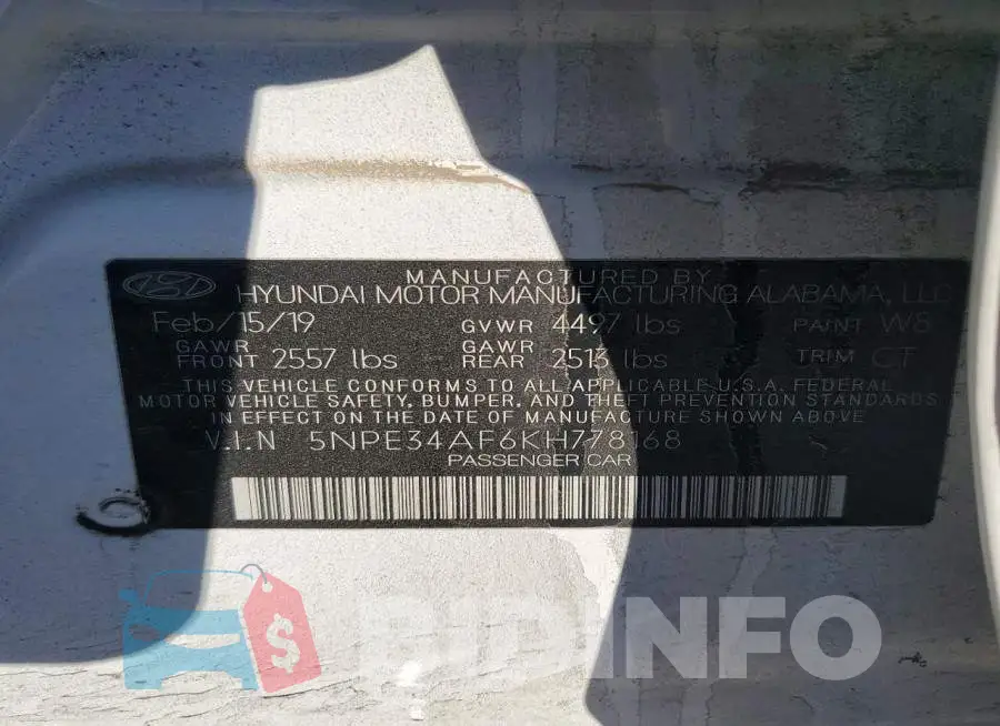 5NPE34AF6KH778168 Photo# 12