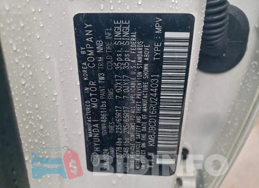 KM8JBCD16RU244031 Photo# 12