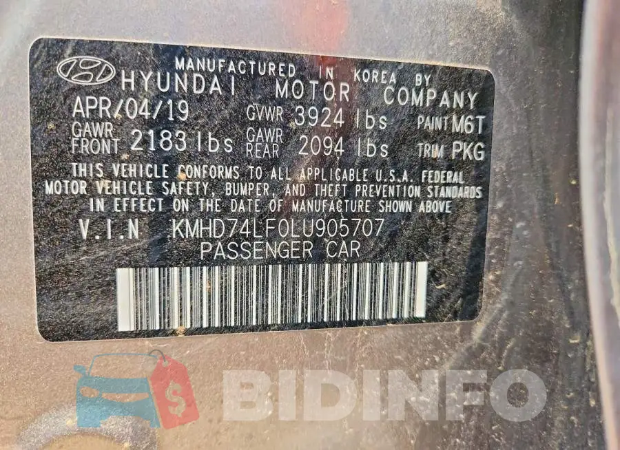 KMHD74LF0LU905707 Photo# 12