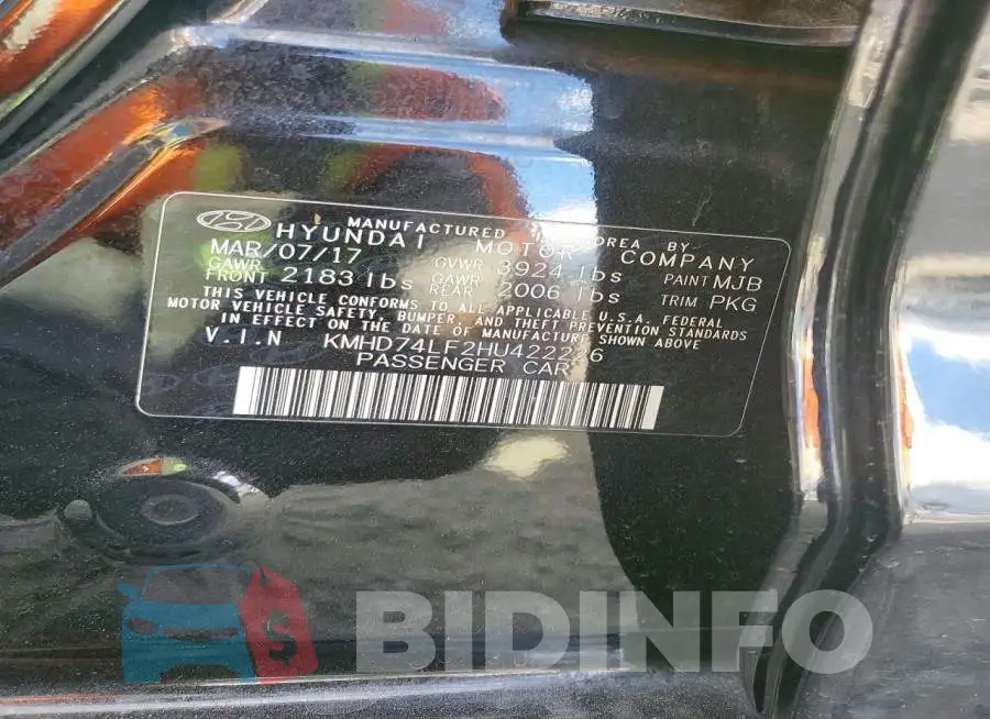 KMHD74LF2HU422226 Photo# 12