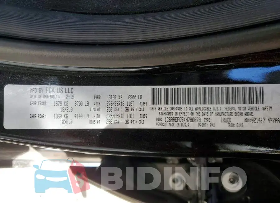 1C6RREFG5KN786079 Photo# 12