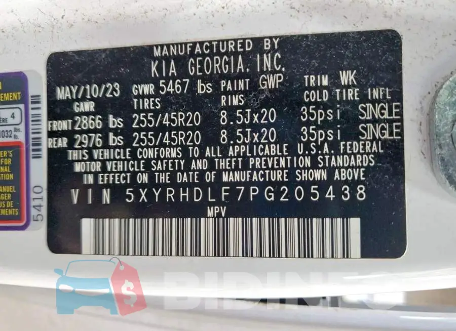 5XYRHDLF7PG205438 Photo# 13