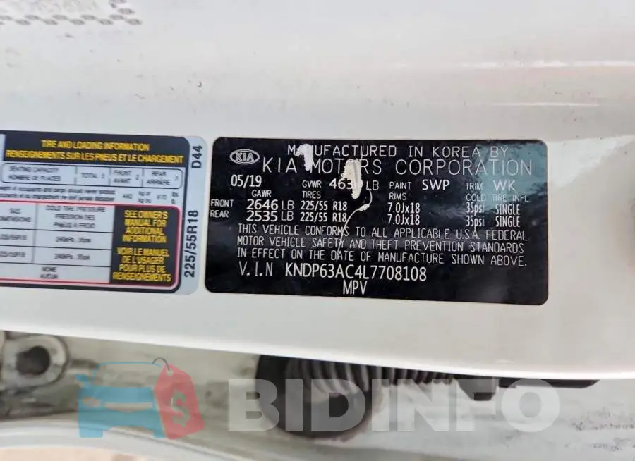 KNDP63AC4L7708108 Photo# 12