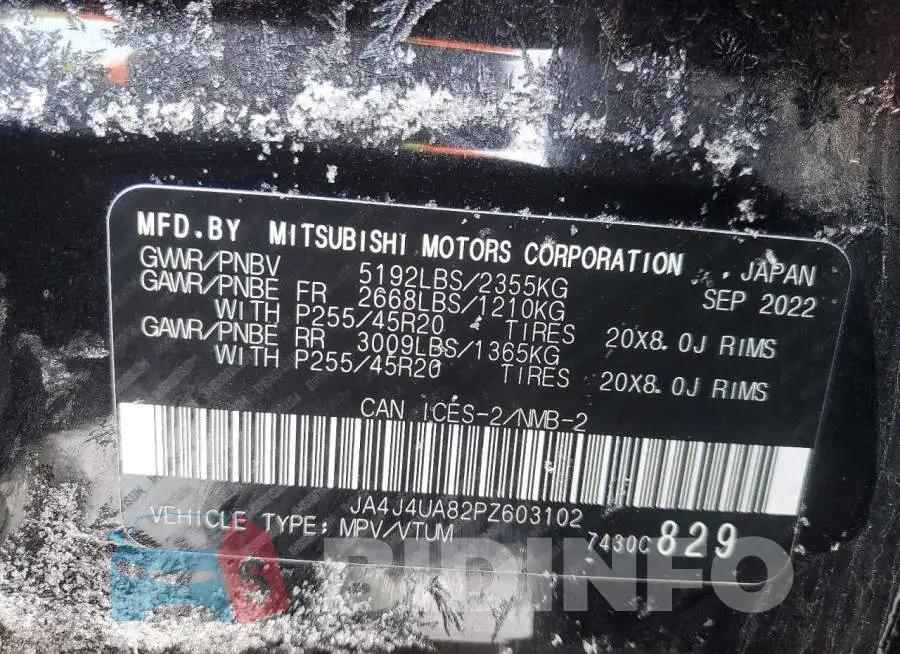 JA4J4UA82PZ603102 Photo# 12
