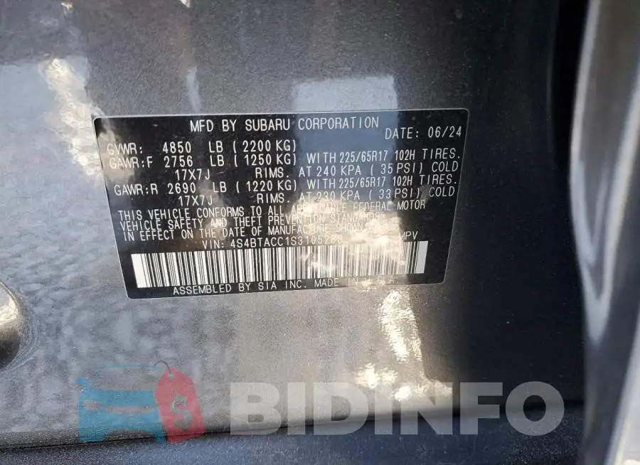 4S4BTACC1S3105283 Photo# 13