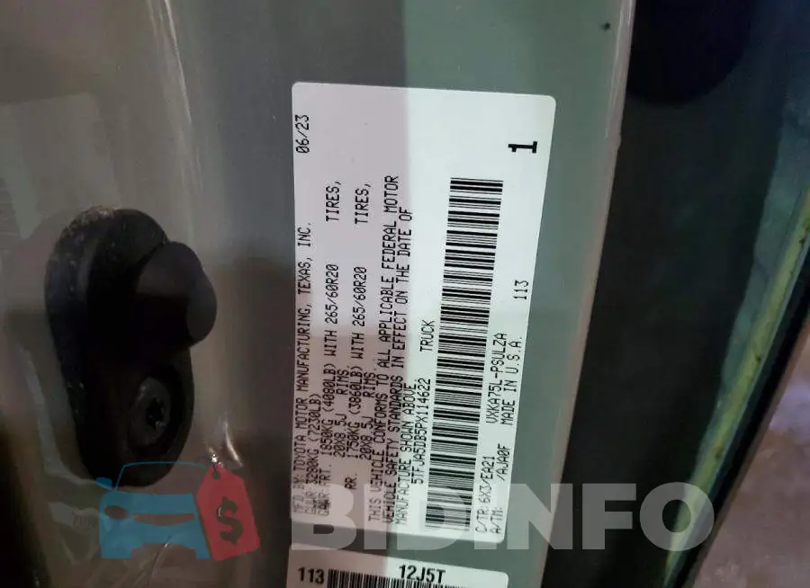5TFJA5DB5PX114622 Photo# 12
