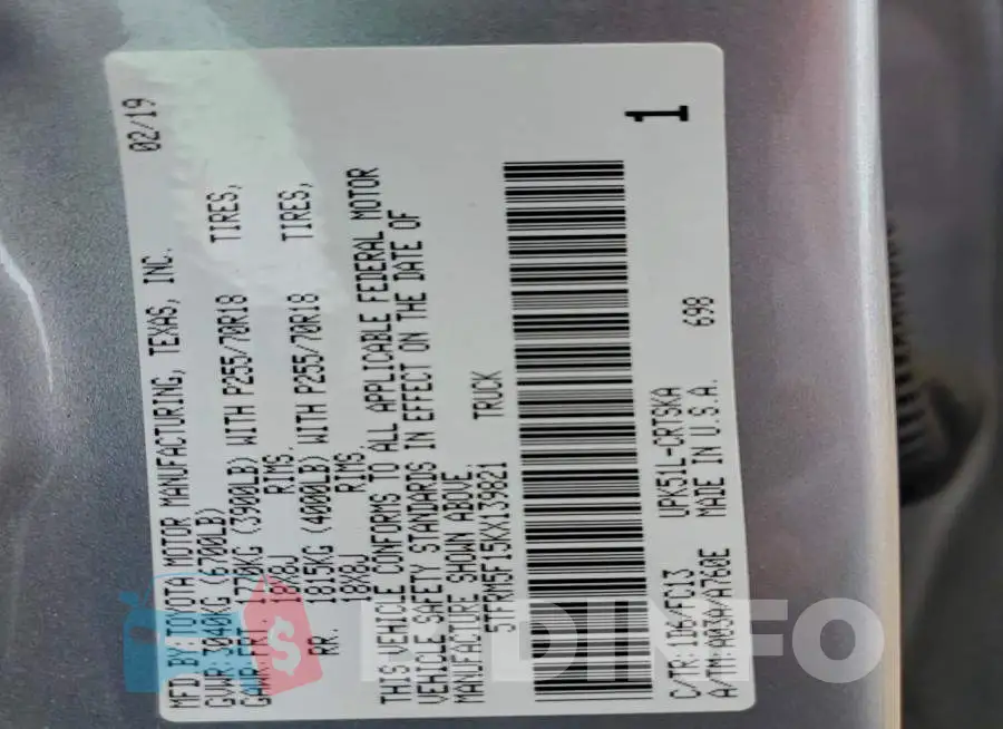 5TFRM5F15KX139821 Photo# 12