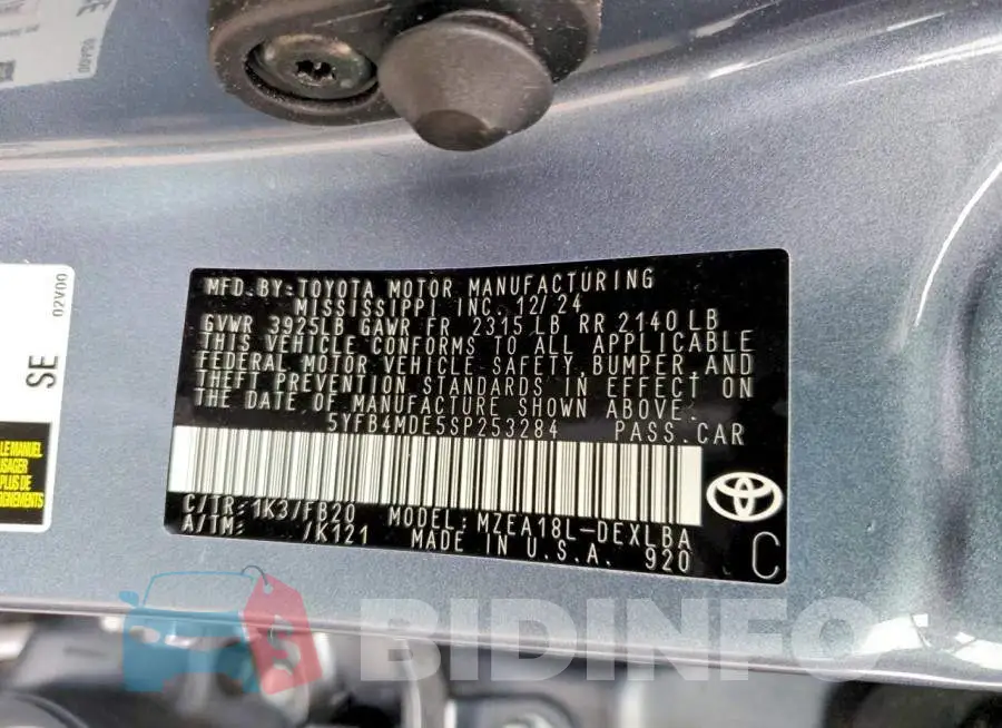 5YFB4MDE5SP253284 Photo# 12