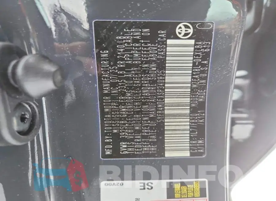 5YFB4MDEXSP340825 Photo# 12