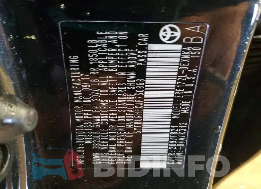 5YFBURHEXJP750868 Photo# 12