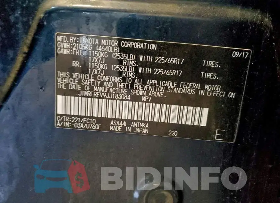 JTMRFREV9JJ183084 Photo# 12