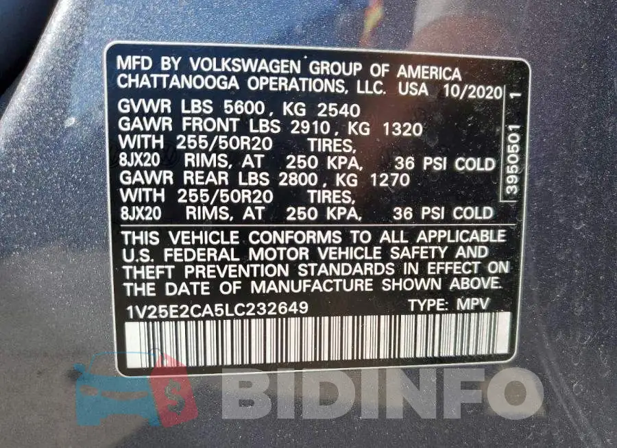 1V25E2CA5LC232649 Photo# 13