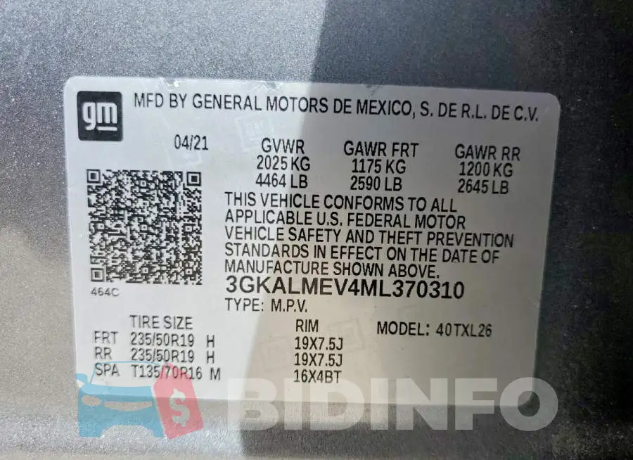 3GKALMEV4ML370310 Photo# 14