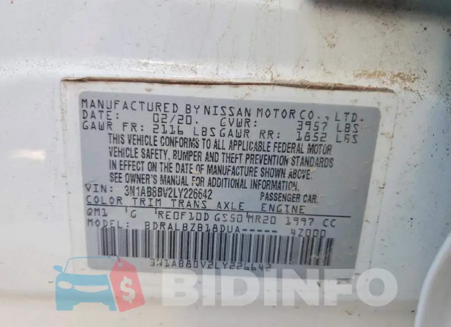 3N1AB8BV2LY226642 Photo# 12