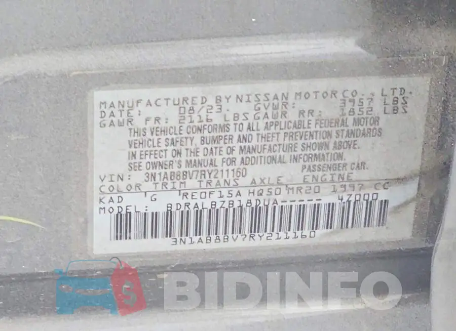 3N1AB8BV7RY211160 Photo# 12