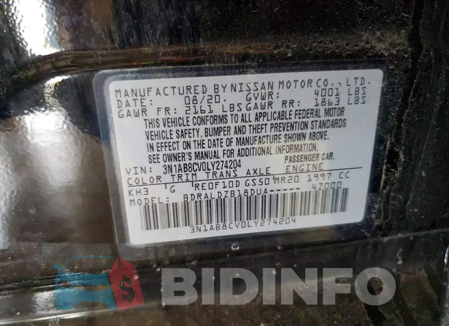 3N1AB8CV0LY274204 Photo# 12