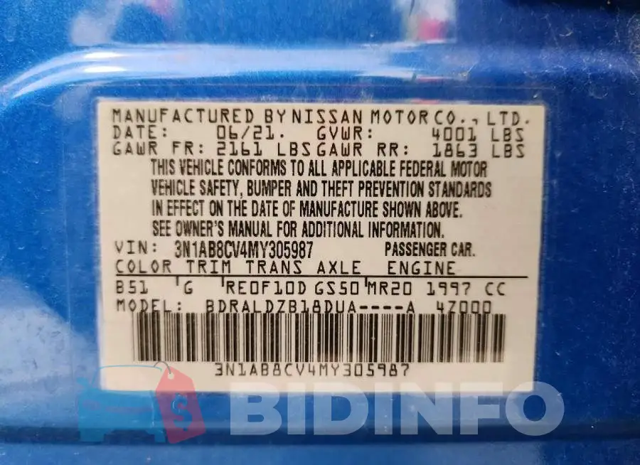 3N1AB8CV4MY305987 Photo# 12