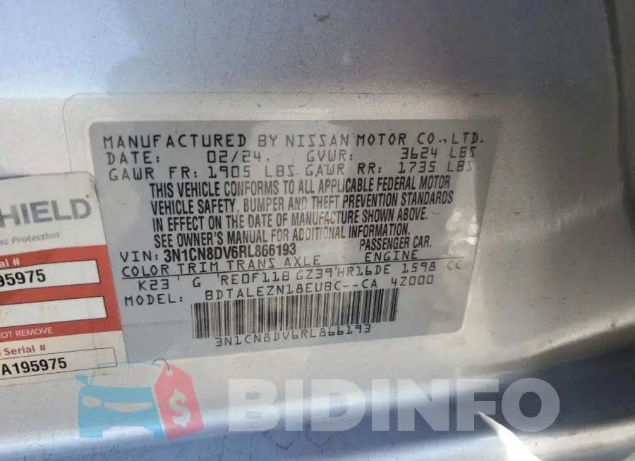 3N1CN8DV6RL866193 Photo# 12