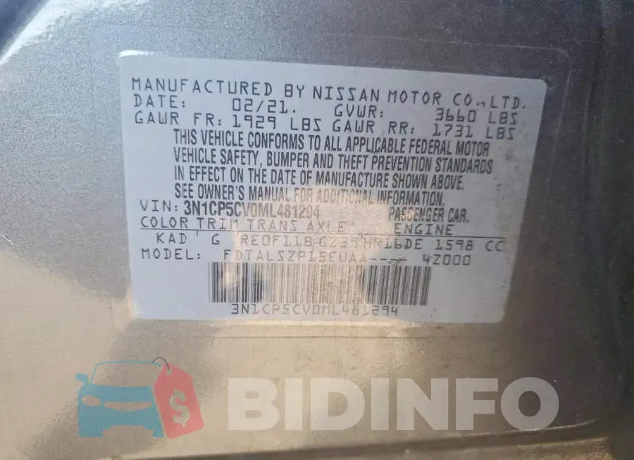 3N1CP5CV0ML481294 Photo# 13