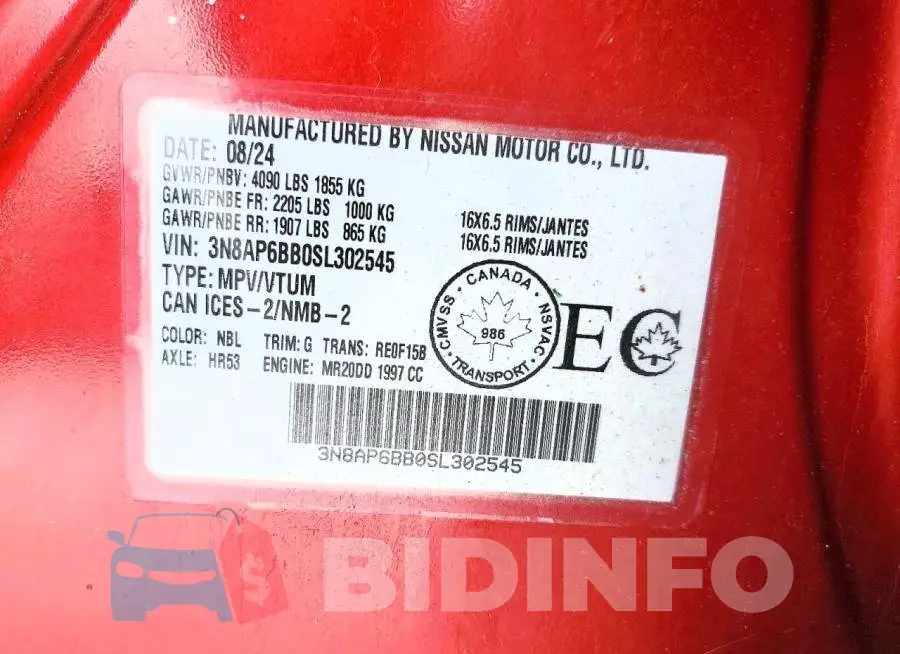 3N8AP6BB0SL302545 Photo# 12