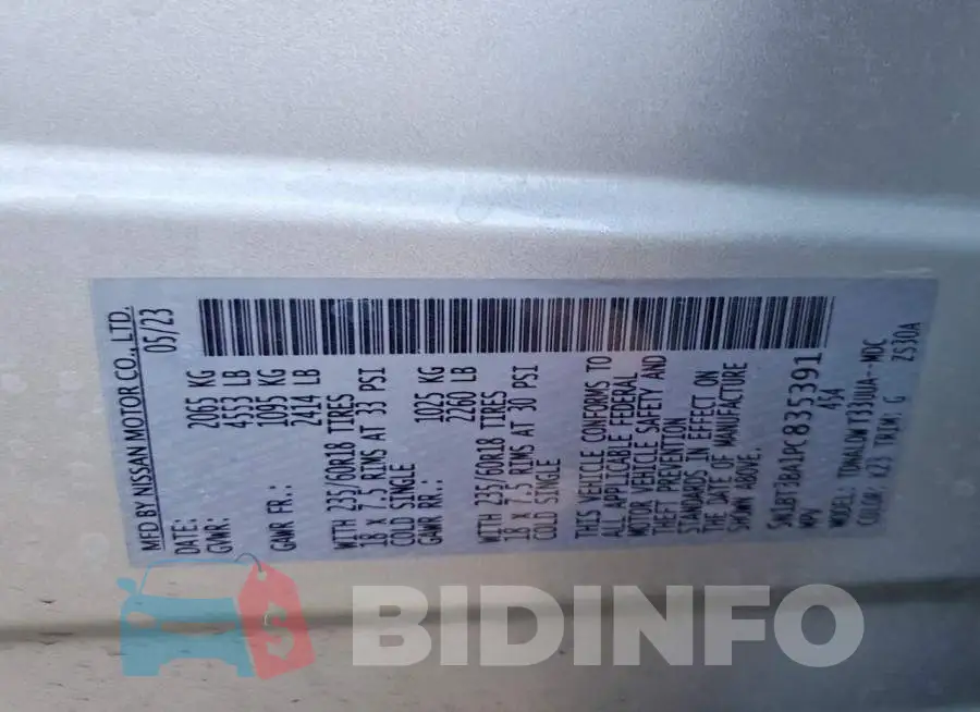 5N1BT3BA1PC835391 Photo# 13