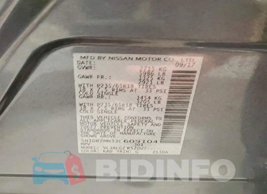 5N1DR2MN3JC609104 Photo# 14