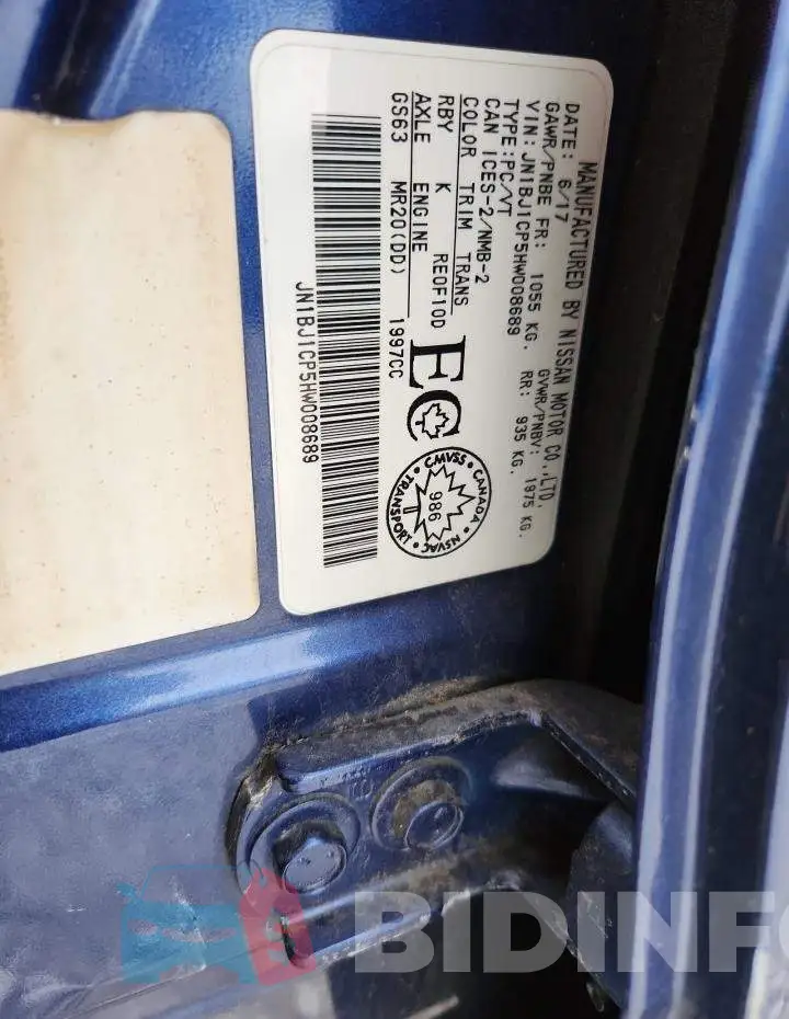 JN1BJ1CP5HW008689 Photo# 13