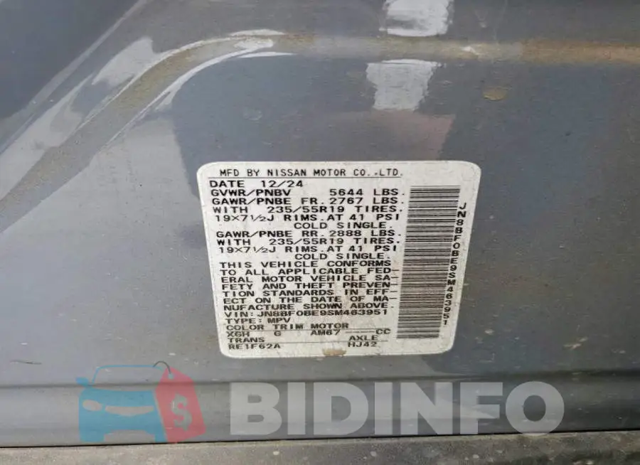 JN8BF0BE9SM463951 Photo# 12