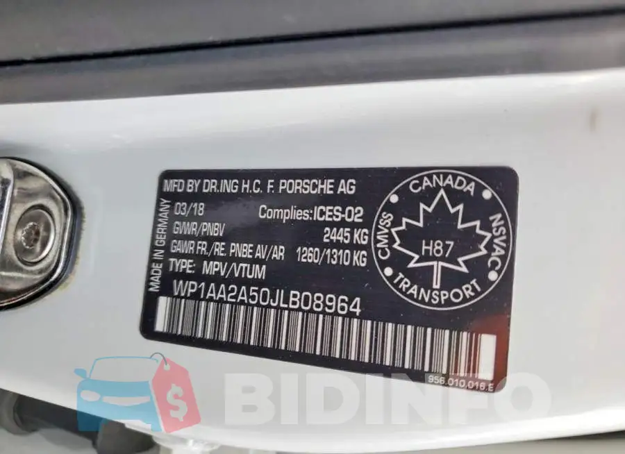 WP1AA2A50JLB08964 Photo# 13