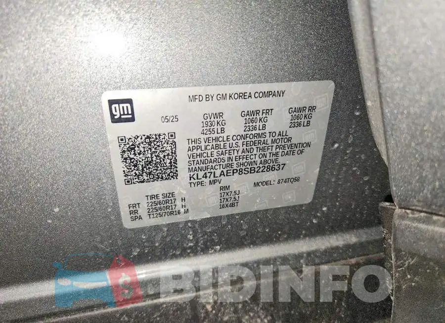 KL47LAEP8SB228637 Photo# 13