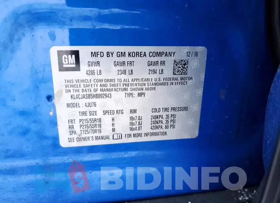 KL4CJASB5HB092943 Photo# 12