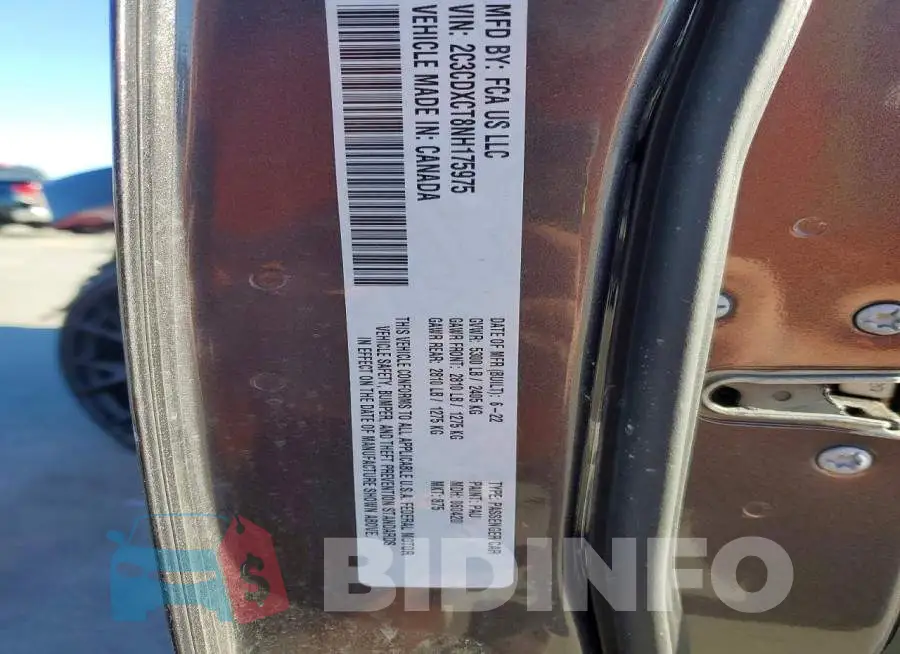 2C3CDXCT8NH175975 Photo# 13