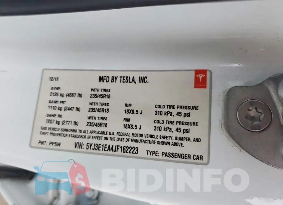 5YJ3E1EA4JF162223 Photo# 12
