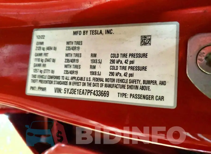 5YJ3E1EA7PF433669 Photo# 12