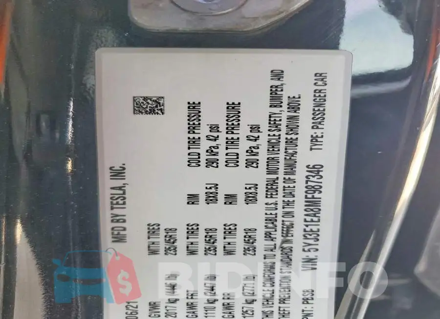 5YJ3E1EA8MF987346 Photo# 12