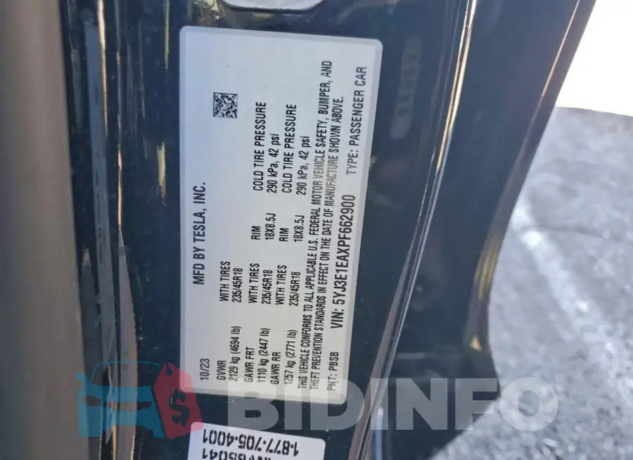 5YJ3E1EAXPF662900 Photo# 12
