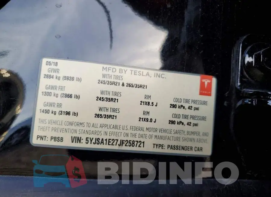 5YJSA1E27JF258721 Photo# 12