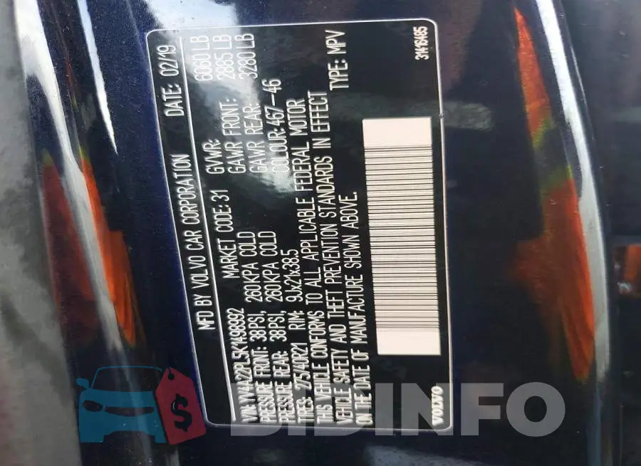 YV4A22PL5K1498992 Photo# 12