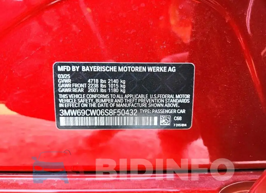 3MW69CW06S8F50432 Photo# 12