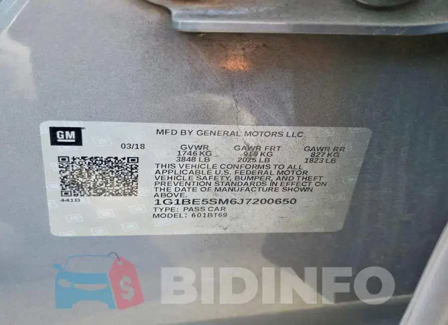 1G1BE5SM6J7200650 Photo# 12