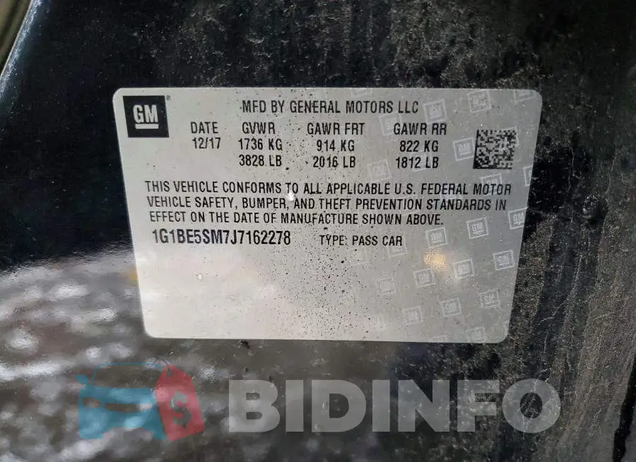 1G1BE5SM7J7162278 Photo# 12