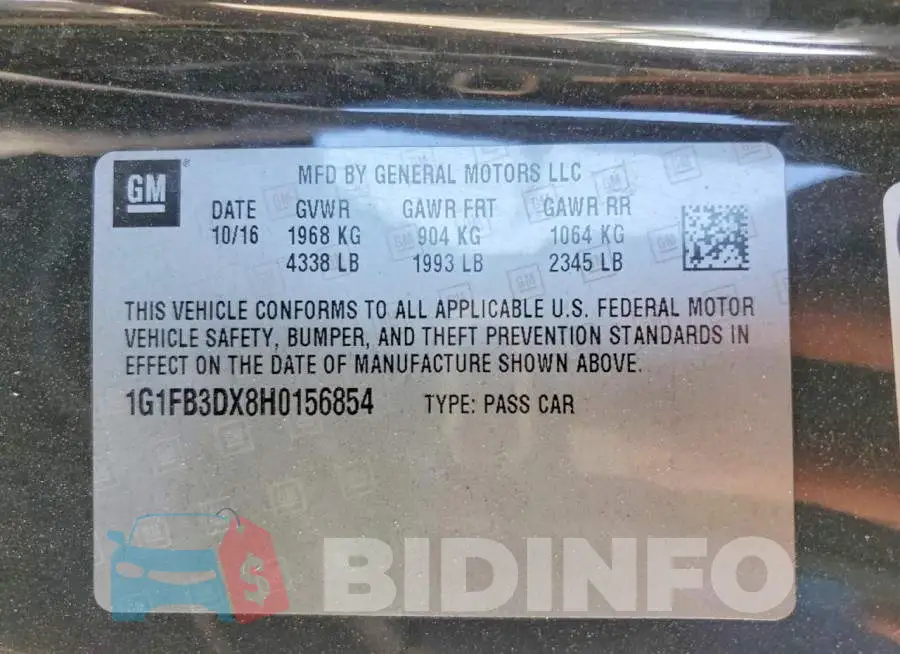 1G1FB3DX8H0156854 Photo# 13