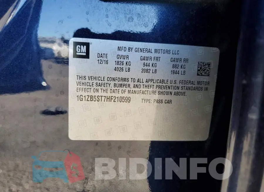 1G1ZB5ST7HF210599 Photo# 12
