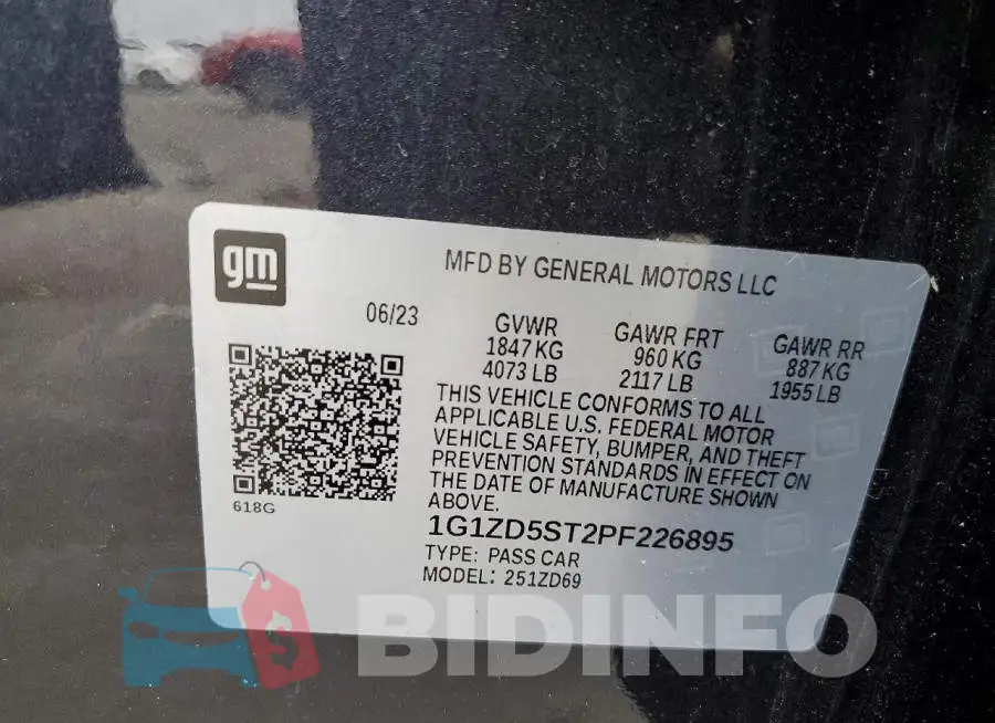 1G1ZD5ST2PF226895 Photo# 12
