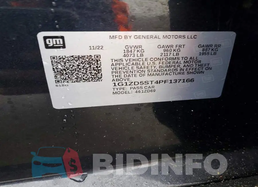 1G1ZD5ST4PF137166 Photo# 12
