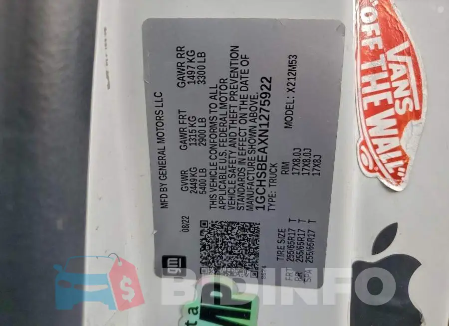 1GCHSBEAXN1275922 Photo# 12
