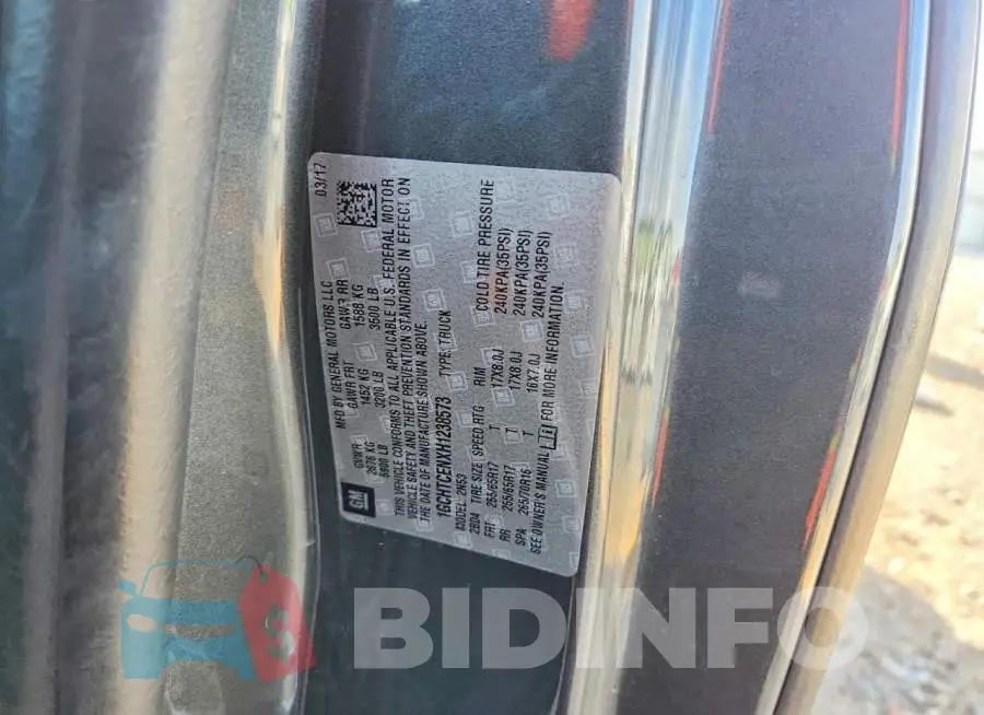 1GCHTCENXH1238573 Photo# 13