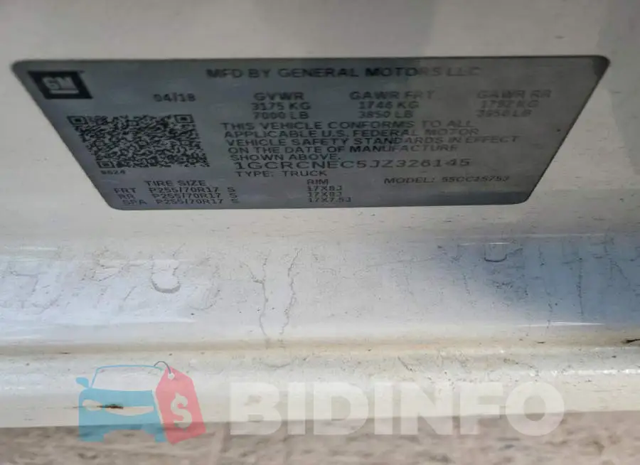 1GCRCNEC5JZ326145 Photo# 12