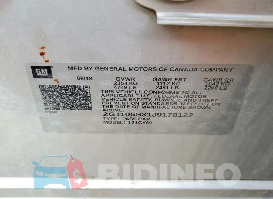 2G1105S31J9178122 Photo# 12